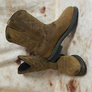 Steel toe waterproof work boots